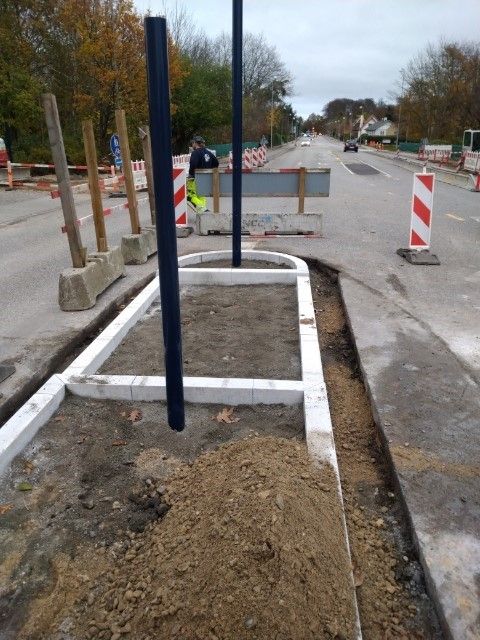 Sennepsmarken er omlagt for at øge trafiksikkerheden