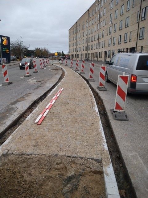 Sennepsmarken er omlagt for at øge trafiksikkerheden