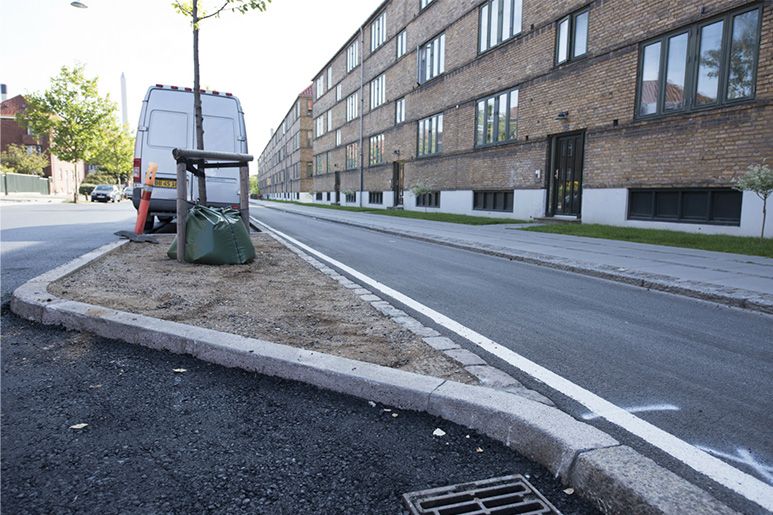 supercykelsti langs Hillerødgade